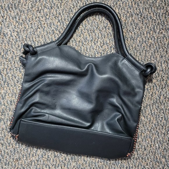 Tribal Chic! NWT Black and White Woven Tote and Makeup Bag Bundle - Picture 14 of 16